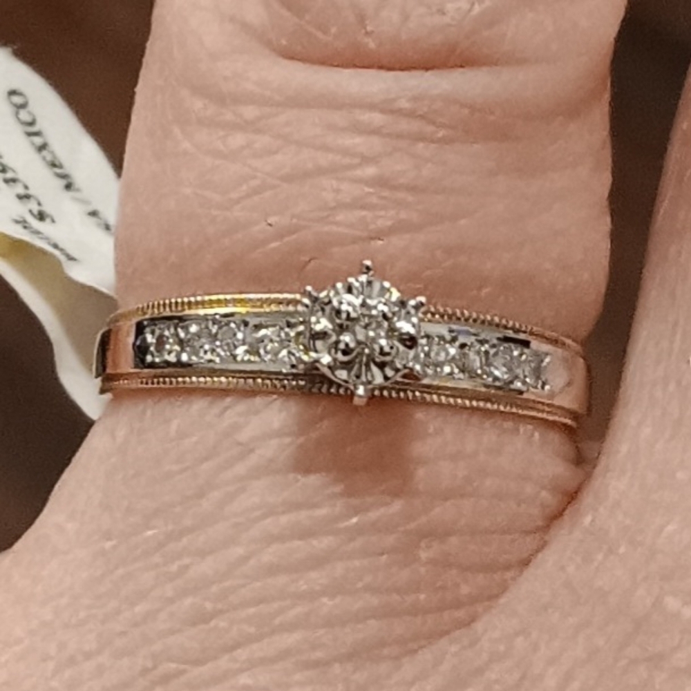 10k Gold Ring 1/5cttw Diamonds Engagement Wedding real 10kt new